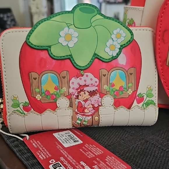 Loungefly Strawberry Shortcake Mini Backpack and Wallet - Picture 3 of 10